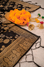 image, DEVANGI Fashion Women&#39;s Floral Silk Blend Patola Woven Dupatta
