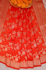 image, DEVANGI Fashion Women&#39;s Floral Silk Blend Patola Woven Dupatta
