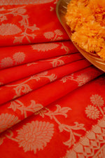 image, DEVANGI Fashion Women&#39;s Floral Silk Blend Patola Woven Dupatta
