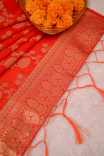 image, DEVANGI Fashion Women&#39;s Floral Silk Blend Patola Woven Dupatta
