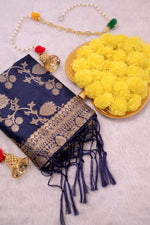 image, DEVANGI Fashion Women&#39;s Floral Silk Blend Patola Woven Dupatta
