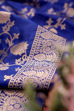 image, DEVANGI Fashion Women&#39;s Floral Silk Blend Patola Woven Dupatta
