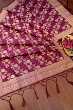 image, DEVANGI Fashion Women&#39;s Floral Silk Blend Patola Woven Dupatta

