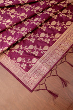 image, DEVANGI Fashion Women&#39;s Floral Silk Blend Patola Woven Dupatta
