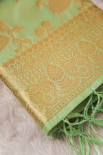 image, DEVANGI Fashion Women&#39;s Floral Silk Blend Patola Woven Dupatta
