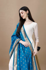 image, DEVANGI Fashion Women&#39;s Floral Silk Blend Patola Woven Dupatta
