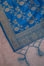 image, DEVANGI Fashion Women&#39;s Floral Silk Blend Patola Woven Dupatta
