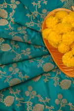 image, DEVANGI Fashion Women&#39;s Floral Silk Blend Patola Woven Dupatta
