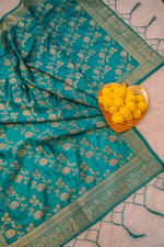 image, DEVANGI Fashion Women&#39;s Floral Silk Blend Patola Woven Dupatta
