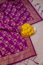 image, DEVANGI Fashion Women&#39;s Floral Silk Blend Patola Woven Dupatta
