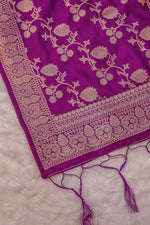 image, DEVANGI Fashion Women&#39;s Floral Silk Blend Patola Woven Dupatta
