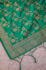 image, DEVANGI Fashion Women&#39;s Floral Silk Blend Patola Woven Dupatta
