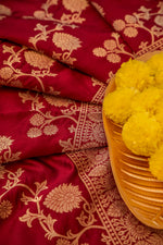 image, DEVANGI Fashion Women&#39;s Floral Silk Blend Patola Woven Dupatta
