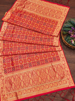 image, DEVANGI Fashion Women&#39;s Floral Silk Blend Patola Woven Dupatta
