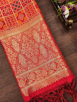 image, DEVANGI Fashion Women&#39;s Floral Silk Blend Patola Woven Dupatta
