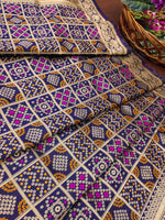 image, DEVANGI Fashion Women&#39;s Floral Silk Blend Patola Woven Dupatta

