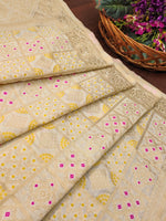 image, DEVANGI Fashion Women&#39;s Floral Silk Blend Patola Woven Dupatta

