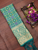 image, DEVANGI Fashion Women&#39;s Floral Silk Blend Patola Woven Dupatta
