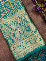 image, DEVANGI Fashion Women&#39;s Floral Silk Blend Patola Woven Dupatta

