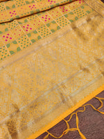 image, DEVANGI Fashion Women&#39;s Floral Silk Blend Patola Woven Dupatta
