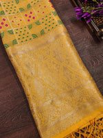 image, DEVANGI Fashion Women&#39;s Floral Silk Blend Patola Woven Dupatta
