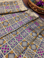 image, DEVANGI Fashion Women&#39;s Floral Silk Blend Patola Woven Dupatta

