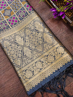 image, DEVANGI Fashion Women&#39;s Floral Silk Blend Patola Woven Dupatta
