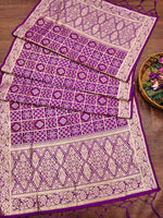 image, DEVANGI Fashion Women&#39;s Floral Silk Blend Patola Woven Dupatta
