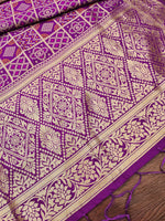 image, DEVANGI Fashion Women&#39;s Floral Silk Blend Patola Woven Dupatta
