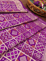 image, DEVANGI Fashion Women&#39;s Floral Silk Blend Patola Woven Dupatta
