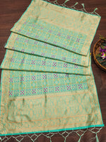 image, DEVANGI Fashion Women&#39;s Floral Silk Blend Patola Woven Dupatta
