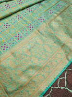 image, DEVANGI Fashion Women&#39;s Floral Silk Blend Patola Woven Dupatta
