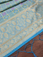 image, DEVANGI Fashion Women&#39;s Floral Silk Blend Patola Woven Dupatta
