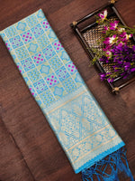 image, DEVANGI Fashion Women&#39;s Floral Silk Blend Patola Woven Dupatta

