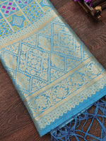 image, DEVANGI Fashion Women&#39;s Floral Silk Blend Patola Woven Dupatta
