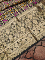 image, DEVANGI Fashion Women&#39;s Floral Silk Blend Patola Woven Dupatta
