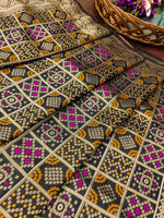 image, DEVANGI Fashion Women&#39;s Floral Silk Blend Patola Woven Dupatta
