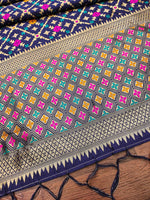 image, DEVANGI Fashion Women&#39;s Floral Silk Blend Patola Woven Dupatta

