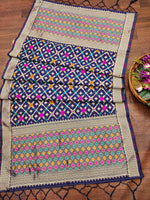 image, DEVANGI Fashion Women&#39;s Floral Silk Blend Patola Woven Dupatta
