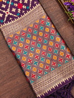 image, DEVANGI Fashion Women&#39;s Floral Silk Blend Patola Woven Dupatta
