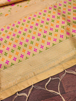 image, DEVANGI Fashion Women&#39;s Floral Silk Blend Patola Woven Dupatta
