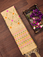 image, DEVANGI Fashion Women&#39;s Floral Silk Blend Patola Woven Dupatta

