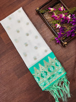image, DEVANGI Fashion Women&#39;s Floral Silk Blend Patola Woven Dupatta
