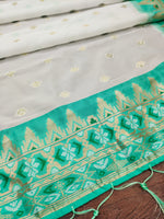 image, DEVANGI Fashion Women&#39;s Floral Silk Blend Patola Woven Dupatta
