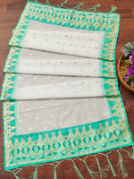 image, DEVANGI Fashion Women&#39;s Floral Silk Blend Patola Woven Dupatta
