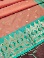 image, DEVANGI Fashion Women&#39;s Floral Silk Blend Patola Woven Dupatta
