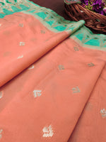 image, DEVANGI Fashion Women&#39;s Floral Silk Blend Patola Woven Dupatta
