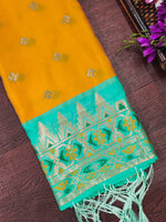 image, DEVANGI Fashion Women&#39;s Floral Silk Blend Patola Woven Dupatta
