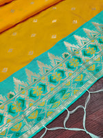 image, DEVANGI Fashion Women&#39;s Floral Silk Blend Patola Woven Dupatta
