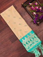 image, DEVANGI Fashion Women&#39;s Floral Silk Blend Patola Woven Dupatta
